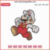 Mario White Embroidery Designs File: Mario character machine embroidery pattern with intricate stitching details.