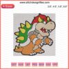 Bowser Mario Embroidery Designs File: Vibrant Mario Machine Embroidery Patterns for Creative Stitch Projects