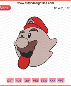 Fantasma Super Mario Embroidery File: Mario Machine Embroidery Designs featuring classic Mario character elements.