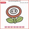 Retro Flower Mario Embroidery File, vibrant Mario machine embroidery with classic flower motif, perfect for nostalgic sewing projects.