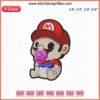 Baby Mario Embroidery Design File, Mario Stitch Pattern for Machine Embroidery, Cute Gaming-Themed Embroidery Art