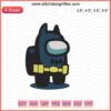 Among Us x Batman Embroidery Design, DC Comics Machine File, Unique Crewmate Pattern, Digital Embroidery Art