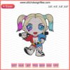 "Adorable Baby Harley Quinn Embroidery Design File, DC Comics Machine Embroidery for DIY Crafts"
