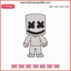Marshmello Chibi Embroidery Designs File for Machine Embroidery, Cute DJ Character Stitch Pattern Download