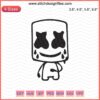 Chibi Marshmello Embroidery Designs File: Adorable machine embroidery pattern featuring DJ Marshmello, perfect for cute projects.