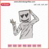 Marshmello Embroidery Designs File, Machine Embroidery Pattern, DJ Marshmello Stitch Art, Digital Download, Craft Sewing Pattern.
