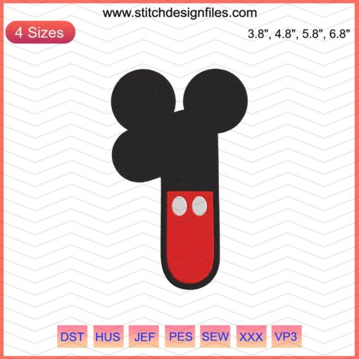 Mickey Mouse 1st Birthday Embroidery Design File, Ideal for Machine Embroidery, Celebratory Mouse Theme, Instant Download