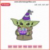 Baby Yoda Birthday Embroidery Design File, Cute Star Wars Machine Embroidery, Digital Pattern for Celebrations.