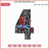 Spider Man 4th Birthday Embroidery Design File - Vibrant, Detailed Machine Stitching Pattern for Kids' Apparel