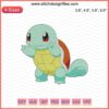 Squirtle Pokemon Embroidery Design File - Machine Embroidery Pattern, Digital Download, Cute Squirtle Stitch Design