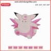 Clefable Pokemon Embroidery Designs File, Machine Stitching Patterns, Cute Clefable Embroidery for Crafts and DIY Projects