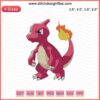 Charmeleon Pokemon Embroidery Design File: Vibrant machine embroidery pattern featuring Charmeleon for crafting, Pokemon lover gift.