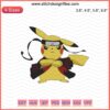 Pikachu Konoha Embroidery Design File, Pokemon Machine Embroidery, Pikachu Naruto Crossover Design, Digital Download