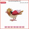 Spearow Embroidery Designs File: Pokemon-inspired machine embroidery design featuring Spearow character for crafting.