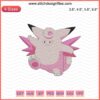 Clefable Pokemon Embroidery Designs File, Machine Embroidery Patterns for Pokemon Fans