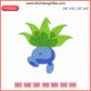Oddish Pokemon Embroidery Designs File, Machine Embroidery Patterns, Cute Oddish Stitch Art Downloadable File