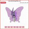 Venomoth Pokemon Embroidery File, Detailed Venomoth Machine Stitch Design, Perfect for Pokemon-Themed Craft Projects