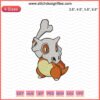 Cubone Pokemon Embroidery Design File, high-quality machine embroidery pattern, ideal for Pokemon craft projects.