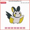 Emolga Pokemon Embroidery Machine Design File, Cute Emolga Embroidery Pattern, Digital Download for Craft Enthusiasts