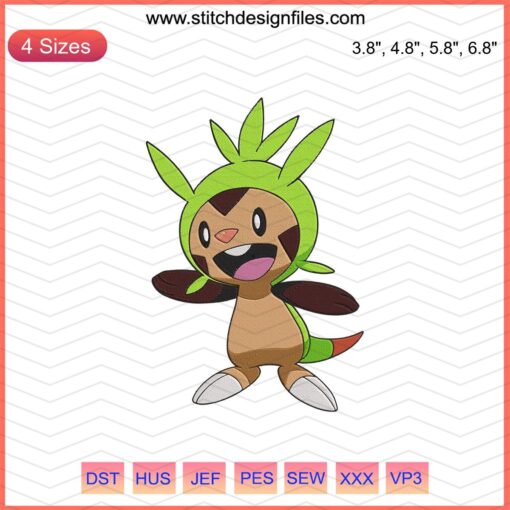 Chespin Pokemon Embroidery Design File, Cute Pokémon Machine Embroidery Pattern, Digital Download, Craft Sewing Design