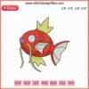 Magikarp Pokemon Embroidery Design File, Machine Embroidery Pattern, Digital Download for Pokemon Fans.