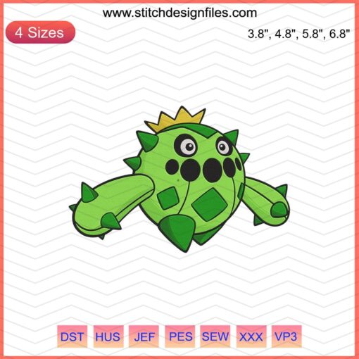 Cacnea Pokemon Embroidery Design File, Machine Embroidery, Digital Pattern, Stitch Art, Sewing Design, DIY Craft