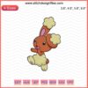 Buneary Pokemon Embroidery Designs File: Cute Buneary pattern for machine embroidery, perfect for Pokemon crafting enthusiasts.