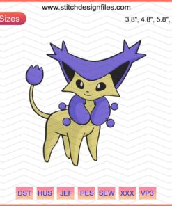 Delcatty Pokemon Embroidery Designs File, vibrant machine embroidery patterns, digital download, embroidery art.