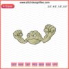 Geodude Pokemon embroidery design, machine embroidery file featuring Geodude, perfect for Pokemon-themed sewing projects.