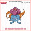 Gloom Pokemon Embroidery Designs File for Machine Embroidery, featuring detailed Gloom character patterns, perfect for Pokemon fans.
