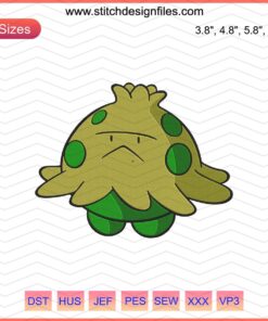 "Shroomish Pokemon Embroidery File - Cute Machine Embroidery Designs for Pokemon Fans, Instant Download Pattern"