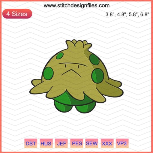 "Shroomish Pokemon Embroidery File - Cute Machine Embroidery Designs for Pokemon Fans, Instant Download Pattern"