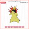 Typhlosion Pokemon Embroidery Designs File featuring vibrant embroidery machine patterns for DIY Pokemon projects.