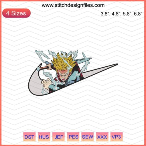 Nike x Trunks Embroidery Designs File, featuring iconic Nike and Trunks stitching patterns for machine embroidery enthusiasts.