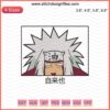 Jiraiya Funny Embroidery Design File: Naruto-themed machine embroidery featuring Jiraiya's iconic pose, perfect for anime fans.