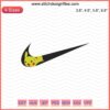 Nike x Pikachu Embroidery Design File, featuring vibrant Nike logo with Pikachu, ideal for machine embroidery enthusiasts.