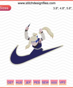 Nike x Ino Yamanaka Embroidery Designs File, featuring unique Nike-themed machine embroidery patterns inspired by Ino Yamanaka.