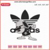 Adidas x Snoopy Embroidery Design: Adidas logo, Snoopy graphic, machine embroidery file for apparel customization.