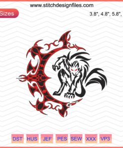 Naruto and Kurama Embroidery Designs, Anime Machine Embroidery Files, DIY Sewing Patterns, Digital Download
