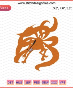 Karuma Naruto Machine Embroidery Design File: Vibrant anime-inspired embroidery pattern for DIY projects.