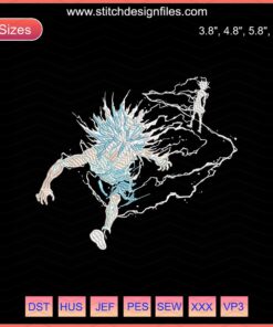 Killua Zoldyck Embroidery File, Hunter x Hunter Machine Design, Anime Character Stitch Pattern, Digital Download