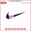 "Embroidered Nike-Swoosh Nezuko Face Design, High-Quality Digital File for Machine Embroidery, Anime-Inspired Craft"