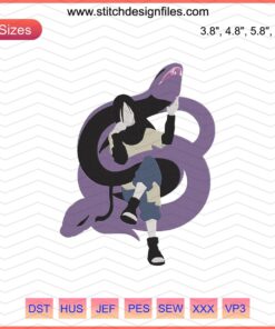 Orochimaru Embroidery Design File, Naruto Machine Embroidery, Anime Stitch Patterns, Ninja Motif, Instant Download.