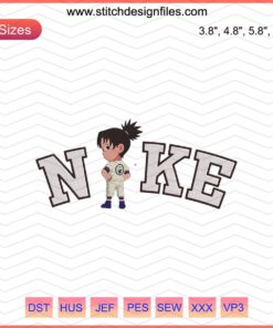 Cute Nike Iruka Umino Chibi Embroidery Design File, Compatible with Nike Machine Embroidery, Adorable Anime-Inspired Pattern