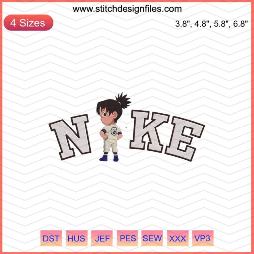 Cute Nike Iruka Umino Chibi Embroidery Design File, Compatible with Nike Machine Embroidery, Adorable Anime-Inspired Pattern