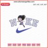 Cute Chibi Hinata Hyuga Nike Embroidery Design, Machine-Ready File, Anime-Inspired Unique Nike Motif, Embroidery Pattern