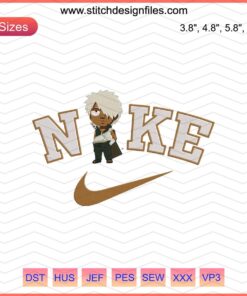 Nike Darui Chibi Embroidery Designs, Cute Nike Machine Embroidery File, Digitized Chibi Art, Instant Download.