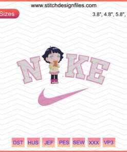 Nike Himawari Uzumaki Chibi Embroidery Design, Cute Anime-inspired Pattern for Nike Machine Embroidery, Unique Digital File