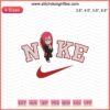 Nike Mitsuki Chibi Embroidery Design File, cute Nike logo character, digital embroidery pattern, machine embroidery download.