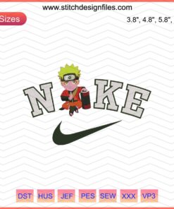 Nike Naruto Honoured Sage Mode Embroidery Designs, Nike Machine Embroidery File, Intricate Ninja Art Patterns, Customizable